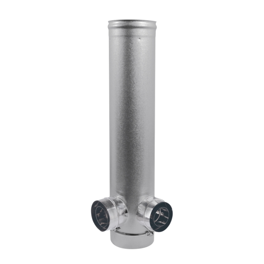 CLV SP. 90° T93° 80/125 1000 MM 180/250 INOX/ALUZI
