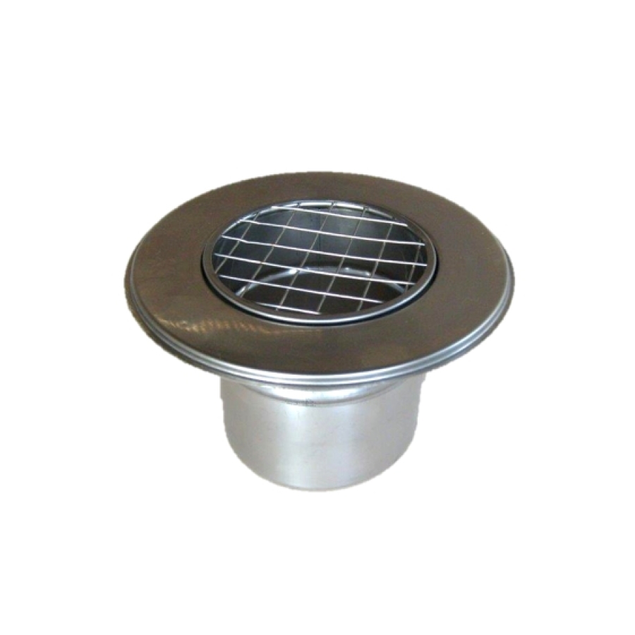 INOX 304 Ø 80 OPZETSTUK VLAK + GAASDRAAD + ROZET