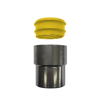INOX ADAPTER GEEL EW FLEX/GESL ROOKAFVOER Ø 80 (CONDENS)