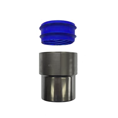 INOX ADAPTER BLAUW DW LISSFLEX/GESL ROOKAFVOER Ø 100 (CONDENS)