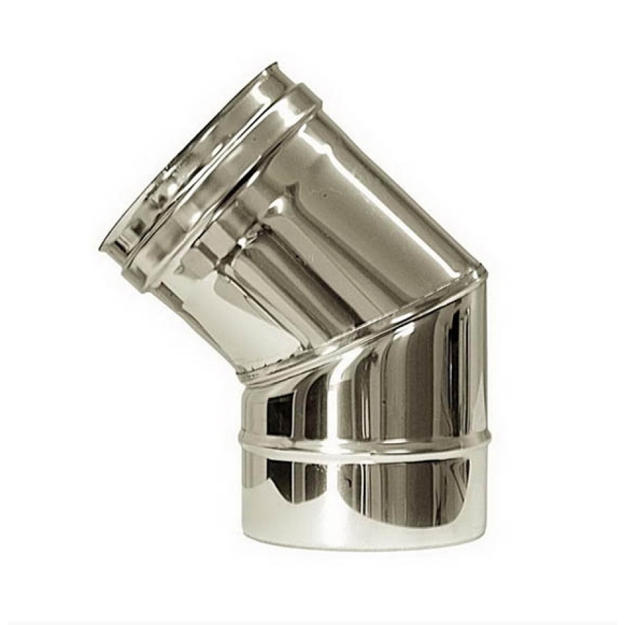 INOX EW 316 + SILICONERING Ø 60 BOCHT 45°