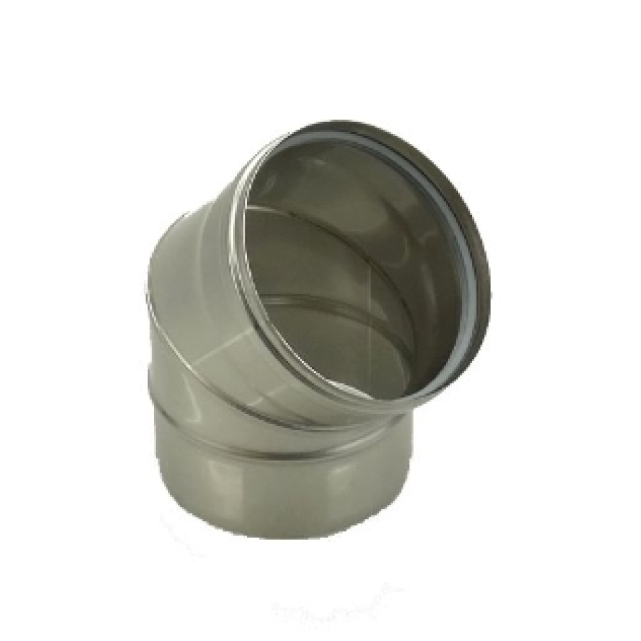 INOX EW 316 + SILICONERING Ø 100 BOCHT 30°