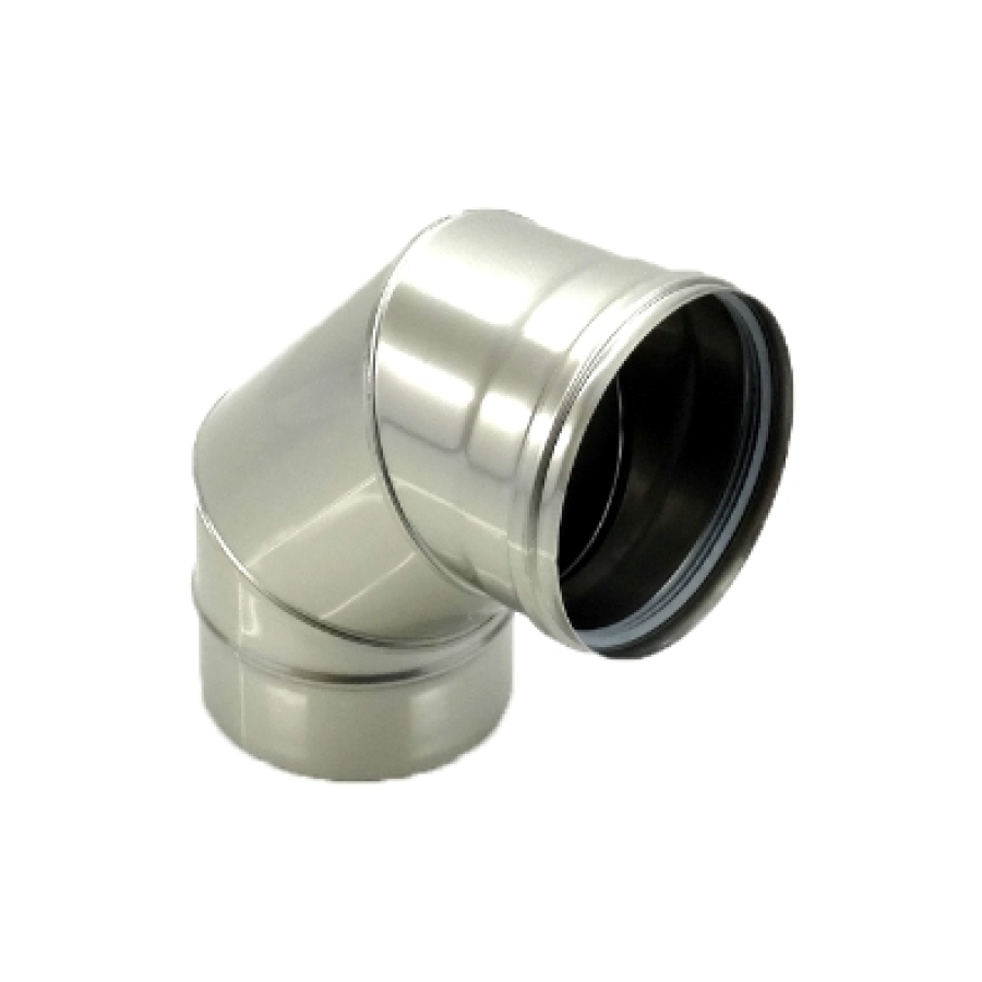 INOX EW 316 + SILICONERING Ø 113 BOCHT 87°