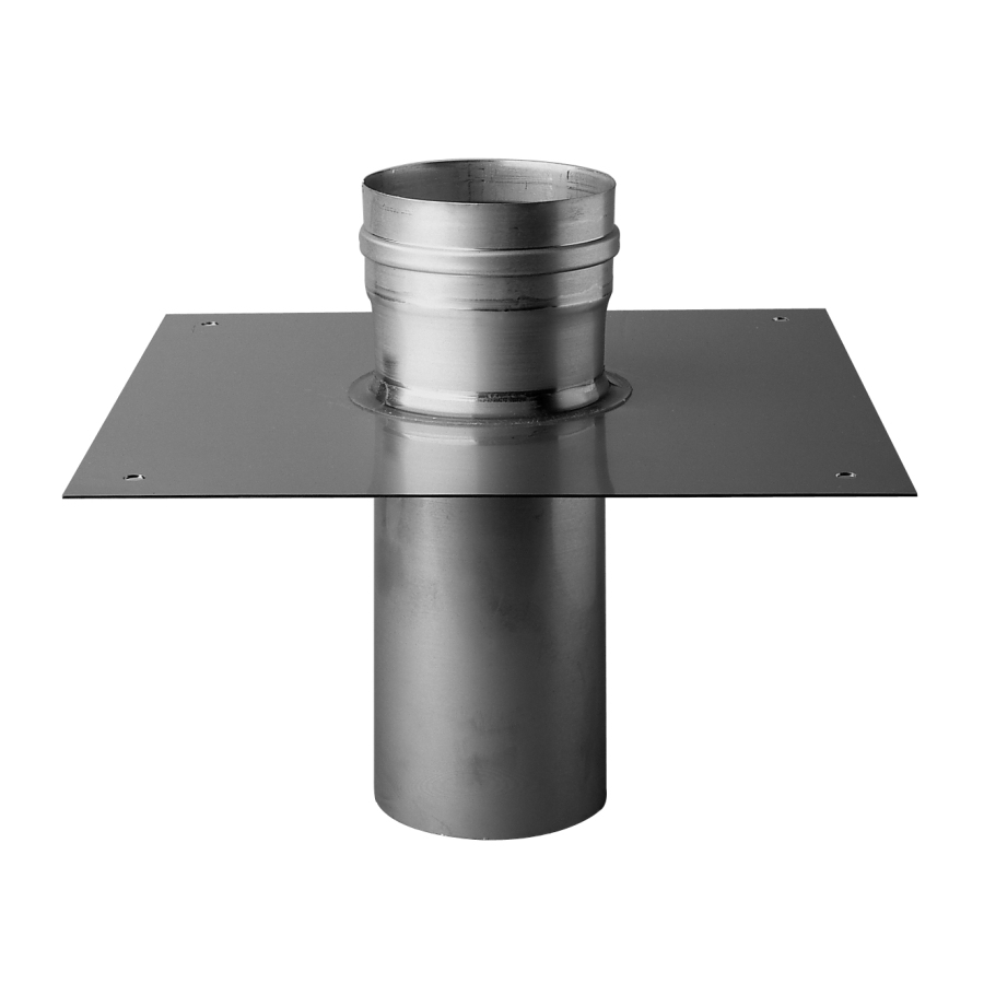 INOX EW 316 + SILICONERING Ø 130 BEVESTIGINGSPLAAT