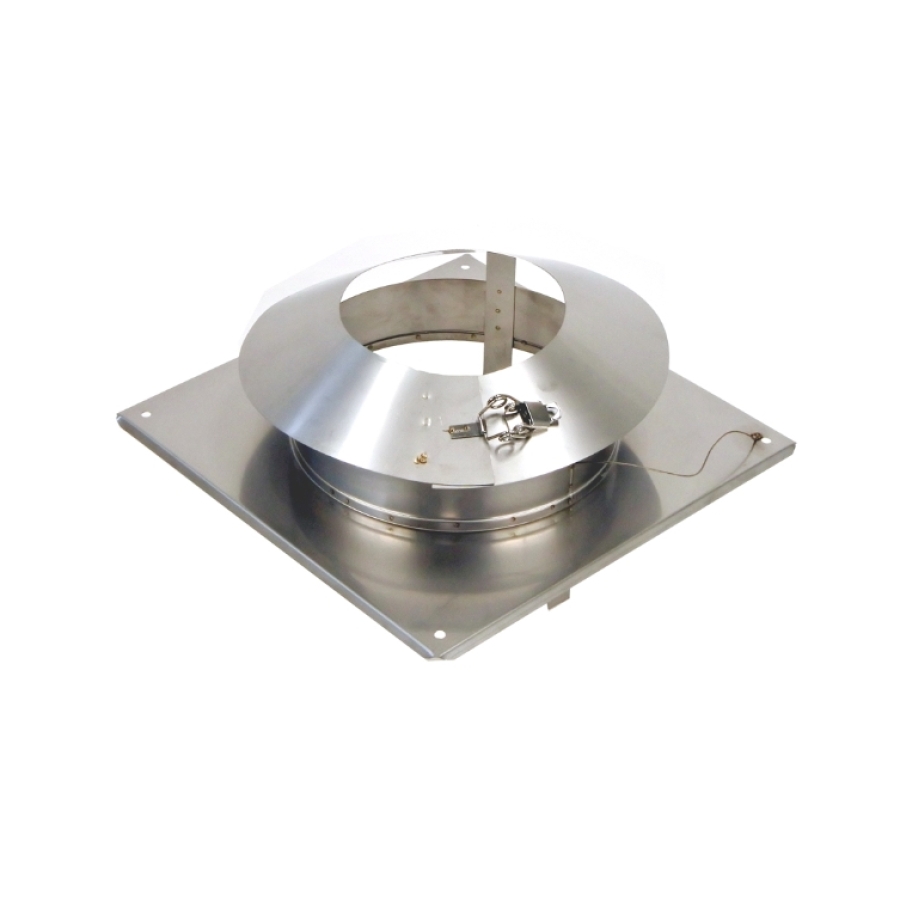 INOX EW 316 AFDEKPLAAT+ KRAAG 0° Ø 130