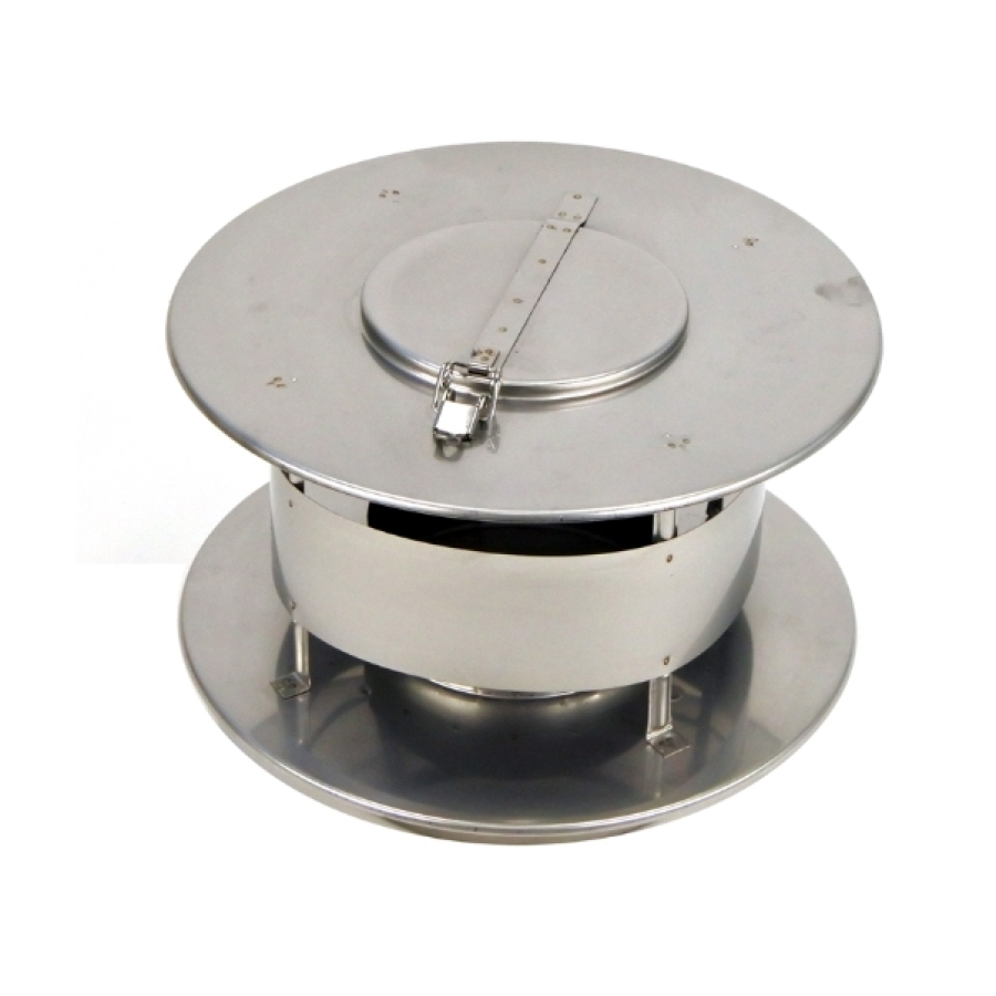 INOX EW 316 + SILICONERING Ø 300 TREKKAP + LUIK