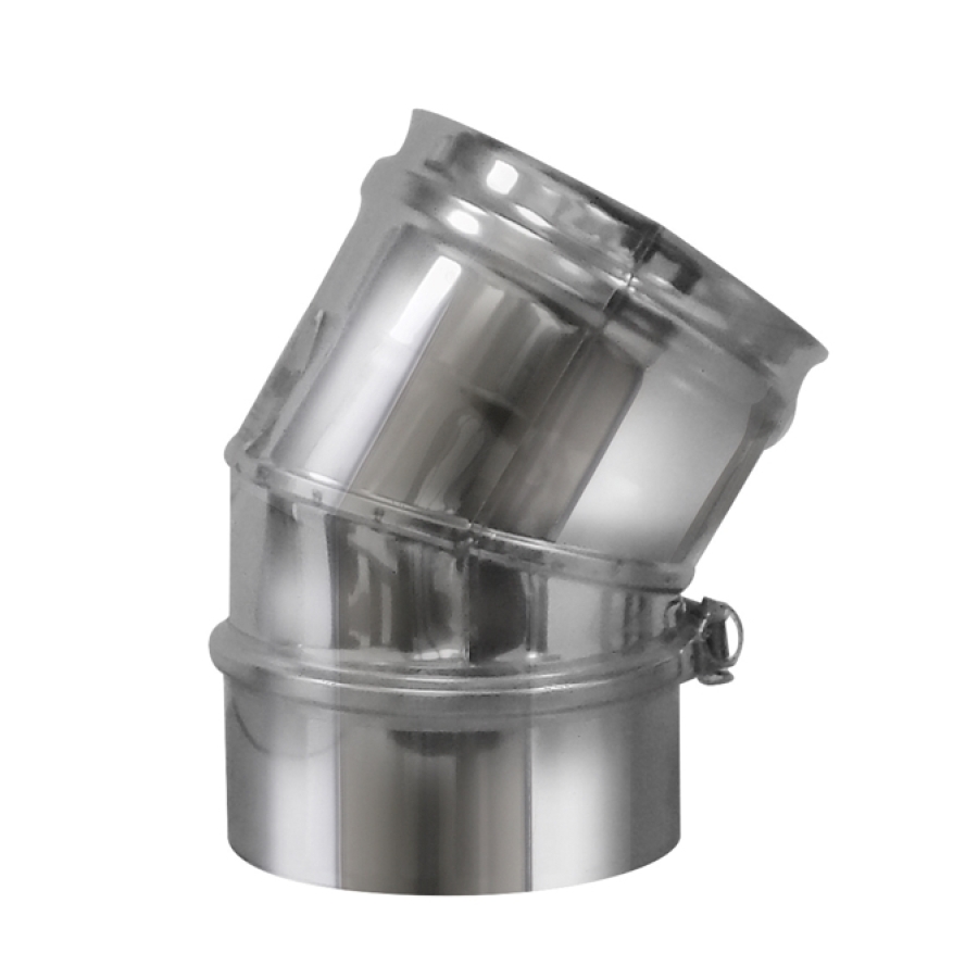 CLV OVERDR. BOCHT 30° 100/150 INOX/INOX
