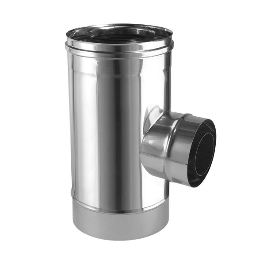 CLV OVERDR. T93° 80/125 330 MM 100/150 INOX/INOX