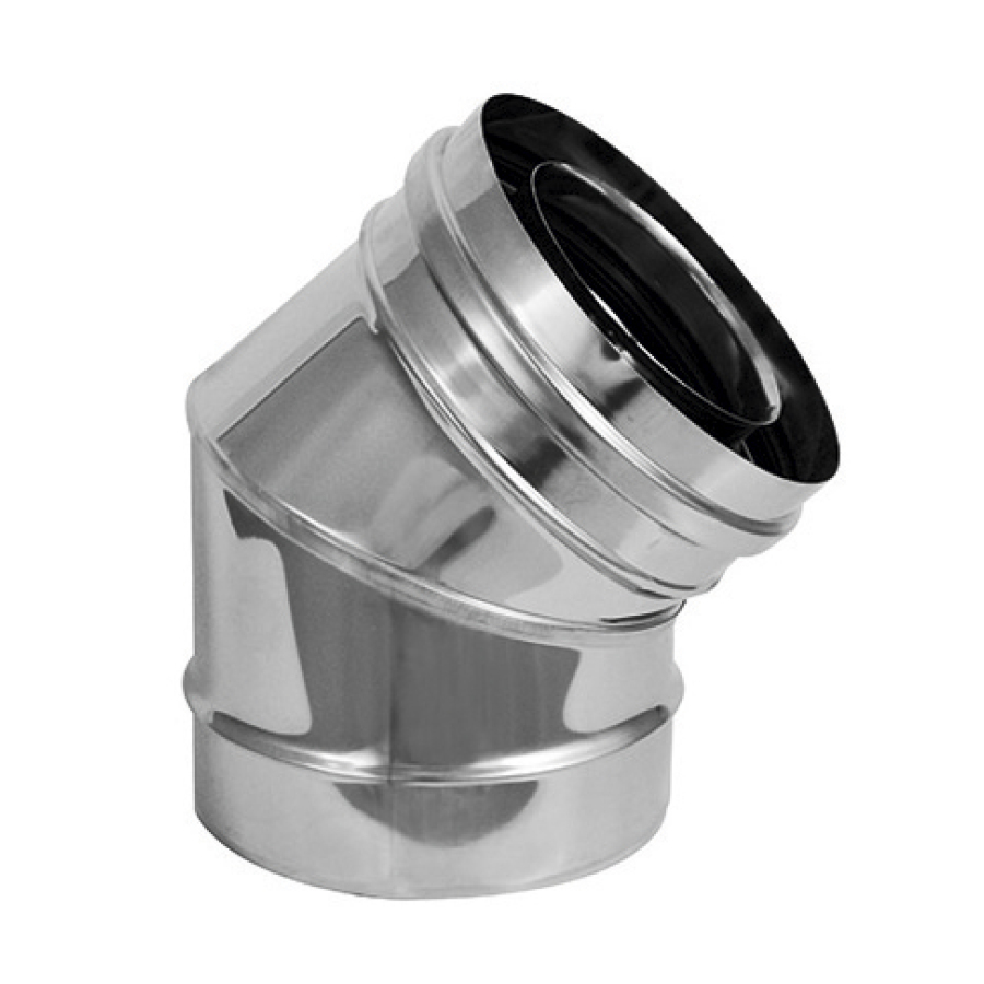 CLV OVERDR. BOCHT 45° 180/250 INOX/INOX