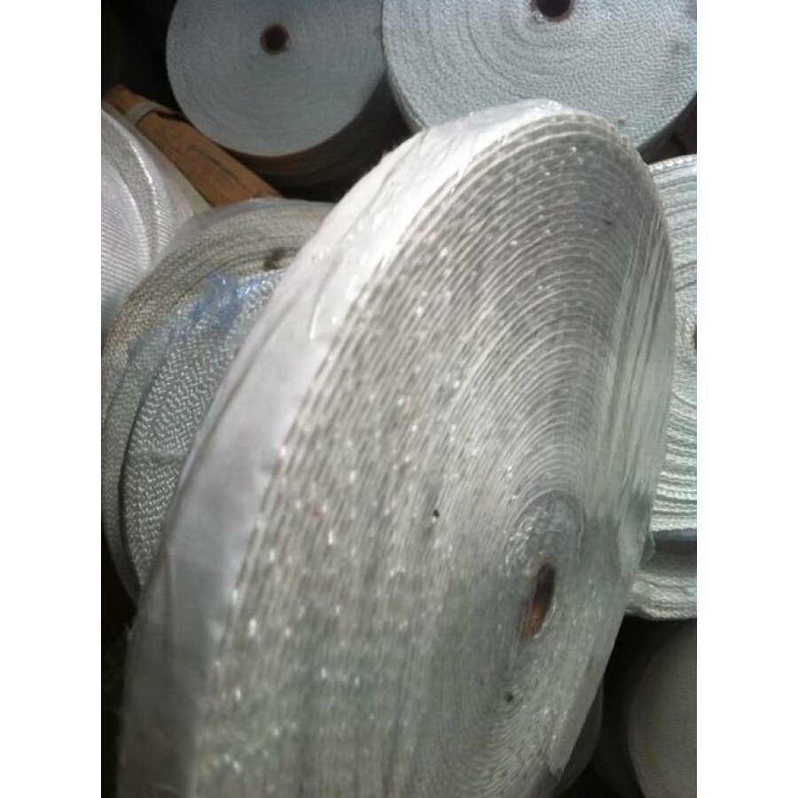 TAPE KER. BLANC TORSADEE LARGE 15 MM PAR M
