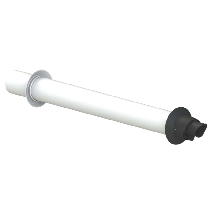 COXDENS GESL MUURDOORV ZWART PP120 Ø 60/100
