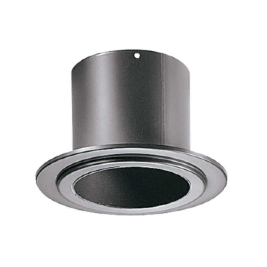STAAL 2.0 MM MAT ZWART Ø 130 MUURAANSL + ROZAS