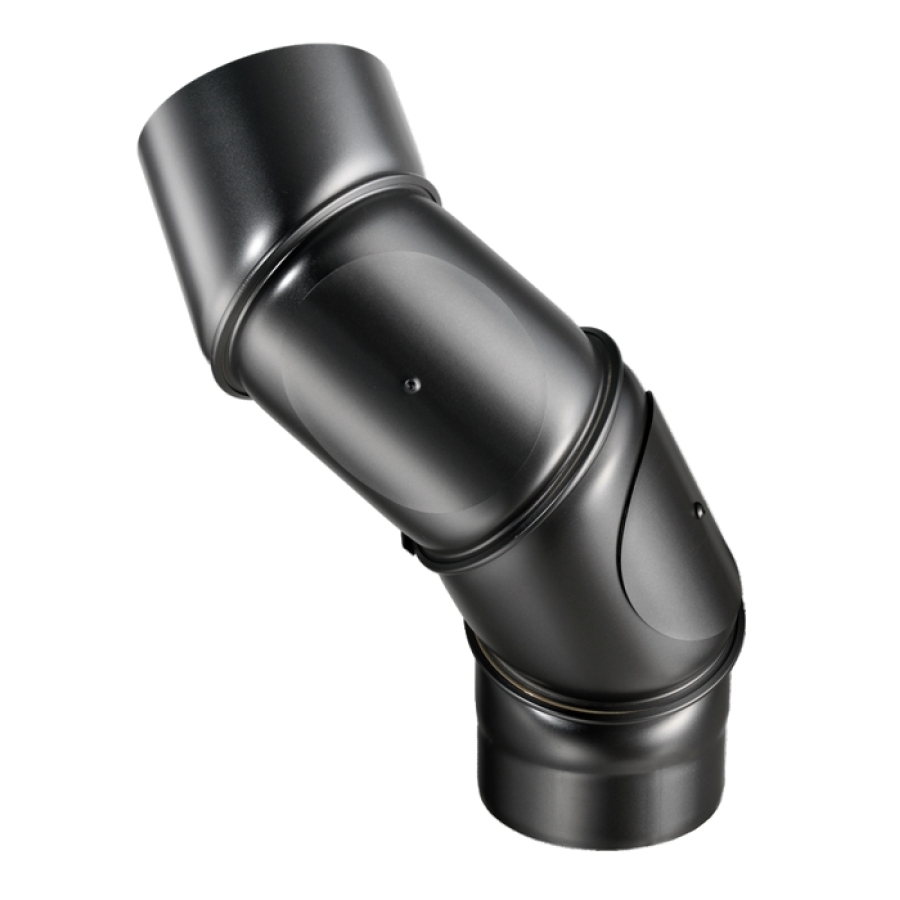 STAAL 2.0 MM MAT ZWART Ø 200 VERSTEL 0-90°
