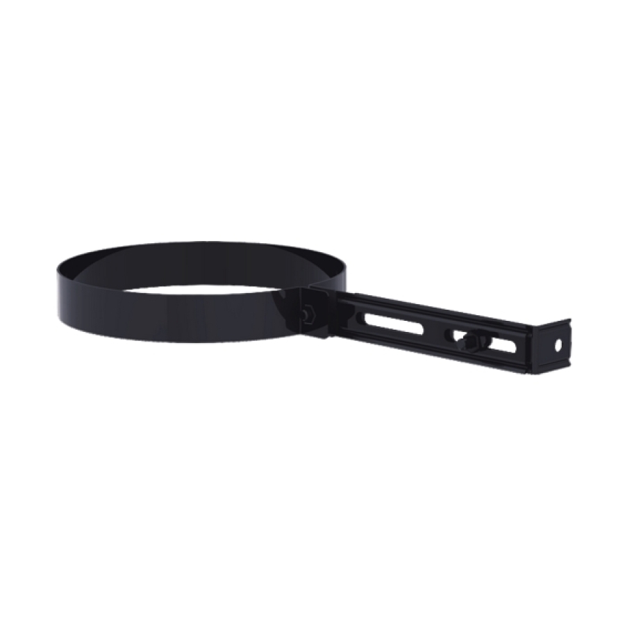 STAAL 2.0 MM MAT ZWART Ø 200 MUURBEUGEL