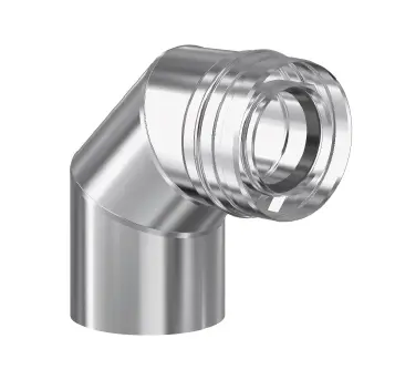 UK+ INOX CONCENTR 87° AANSLUITSTUK 80/130 OP 80/125