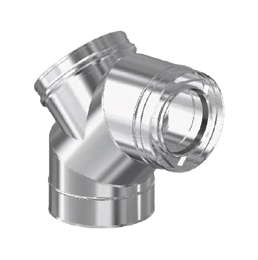 UK+ INOX CONCENTRIQUE 87° AVEC TRAPPE 100/150