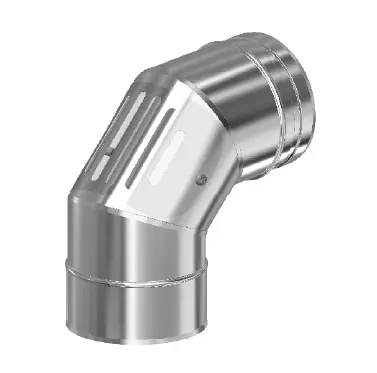 UK+ INOX CONCENTR 87° MET LUCHTINLAAT 100/150