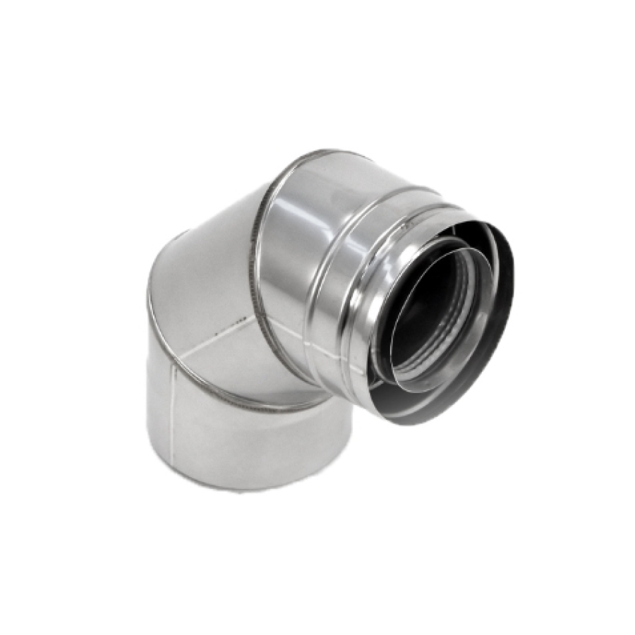 INOX CONCENTRIQUE 90° 80/125 UK