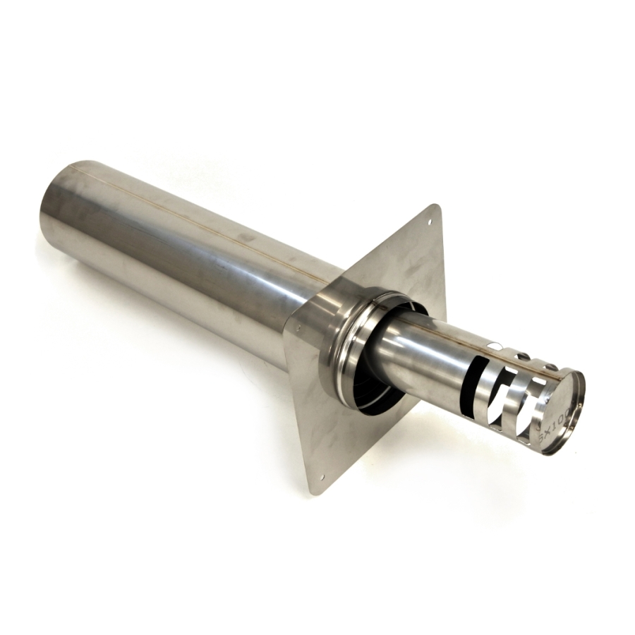 INOX GESL RGA HORIZONTAAL EINDSTUK 80/125 UK