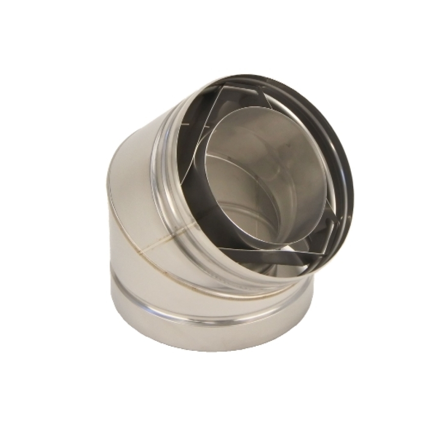 INOX GESL RGA BOCHT 45° 100/150 US