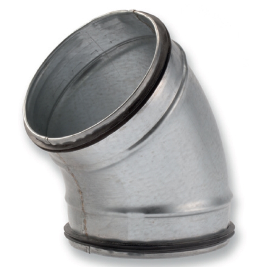 GLADDE BOCHT 45° Ø 160 MET RUBBERS