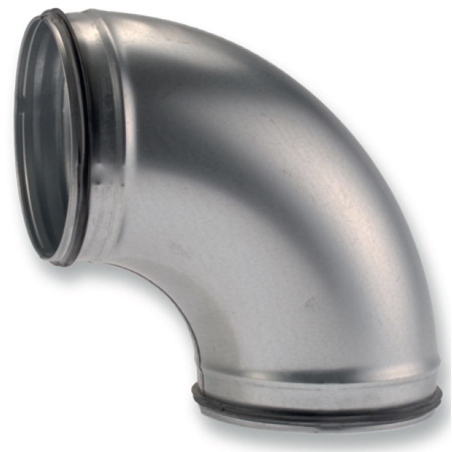 GLADDE BOCHT 90° Ø 160 MET RUBBERS