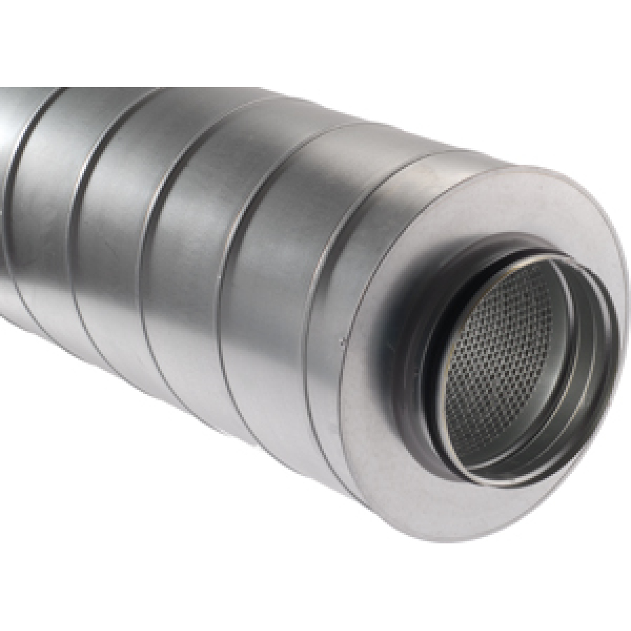 DEMPER MET BAFFEL Ø 450 - L900 MET RUBBERS