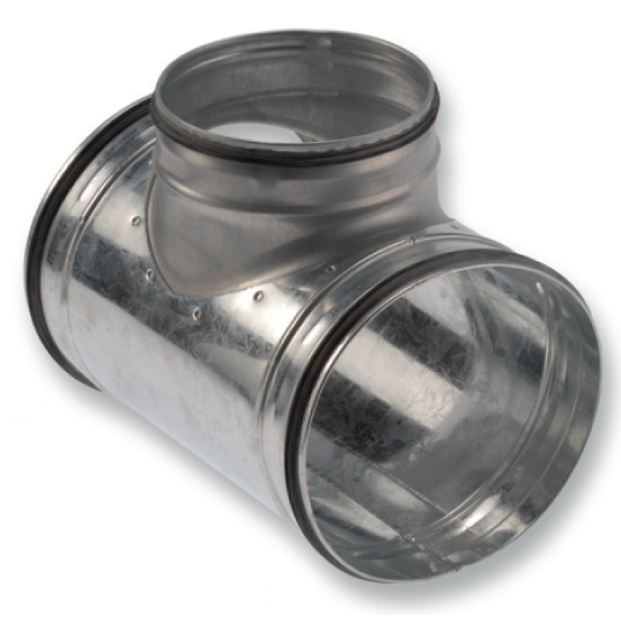 T-STUK 90 ° Ø 450/250/450 MET RUBBERS
