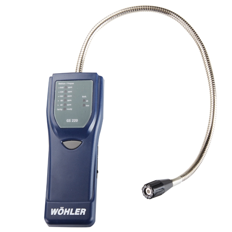 WÖHLER GS220 DÉTECTEUR DE FUITES DE GAZ + COFFRE