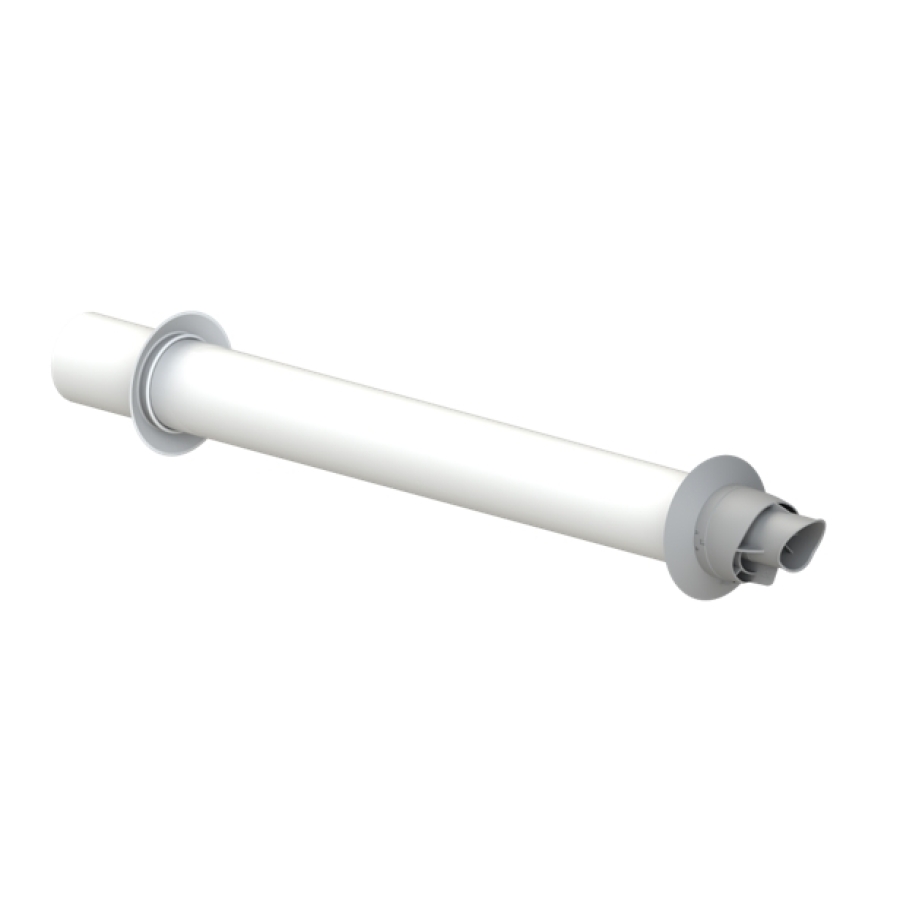 CONNEXT X3 PP120/PP MUURDOORV GRIJS Ø 60/100