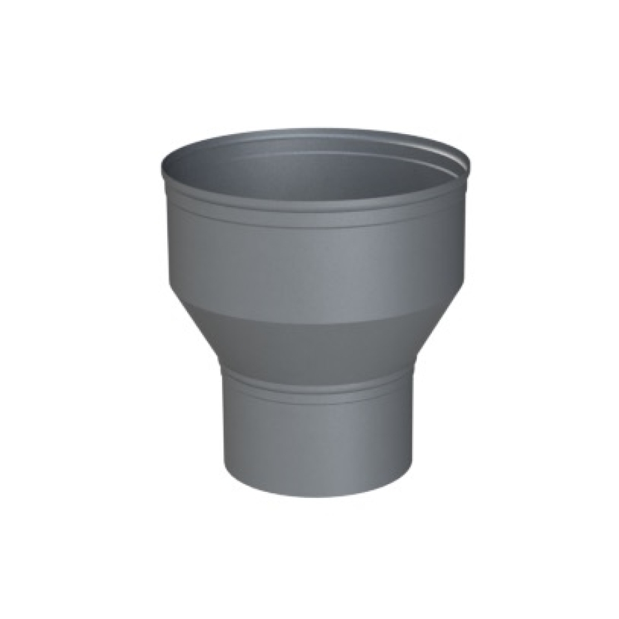 ALU ENKELWANDIG VERLOOPSTUK Ø 80/150