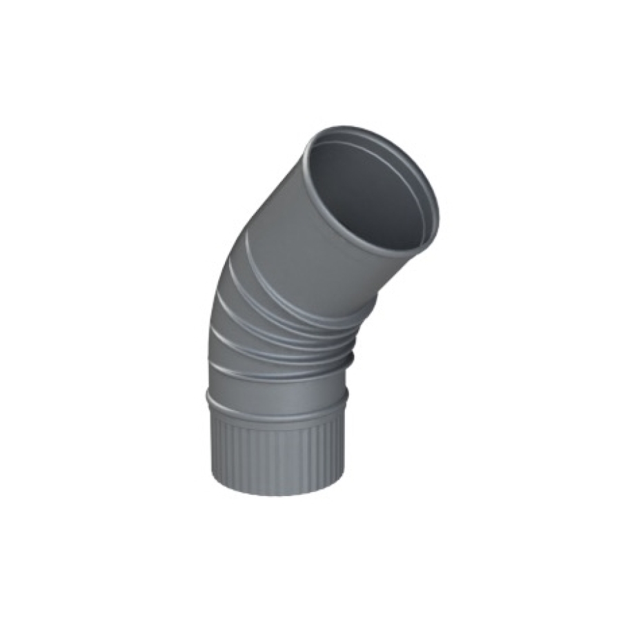 ALU ENKELWANDIG BOCHT 45° Ø 80