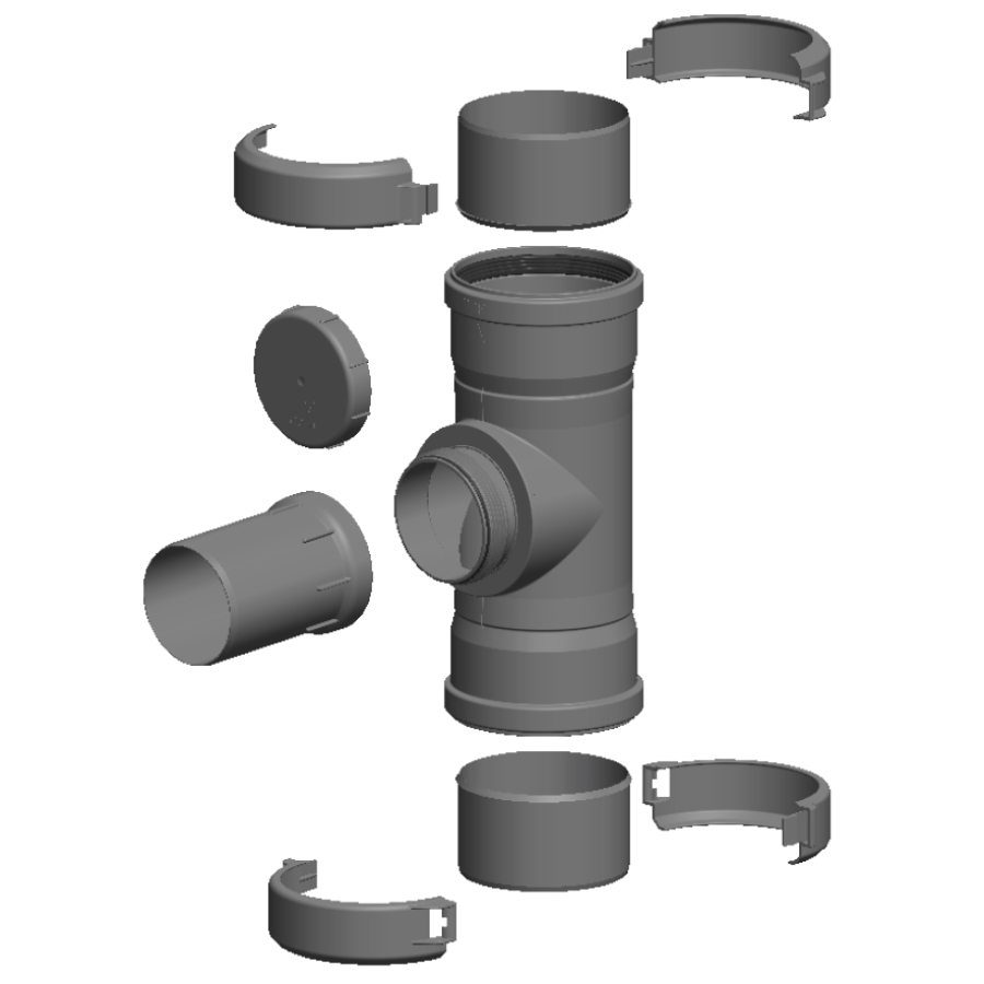 ATEC PP110 Ø 110 RACCORDEMENT FLEX Ø 80/125 MM