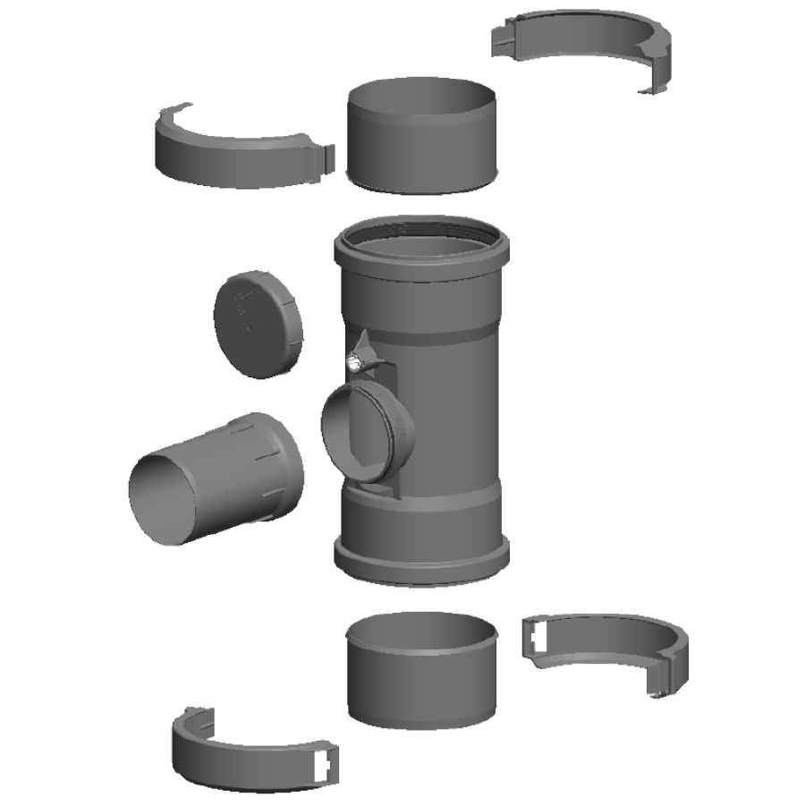 ATEC PP120 Ø 125 RACCORDEMENT FLEX Ø 80/125 MM