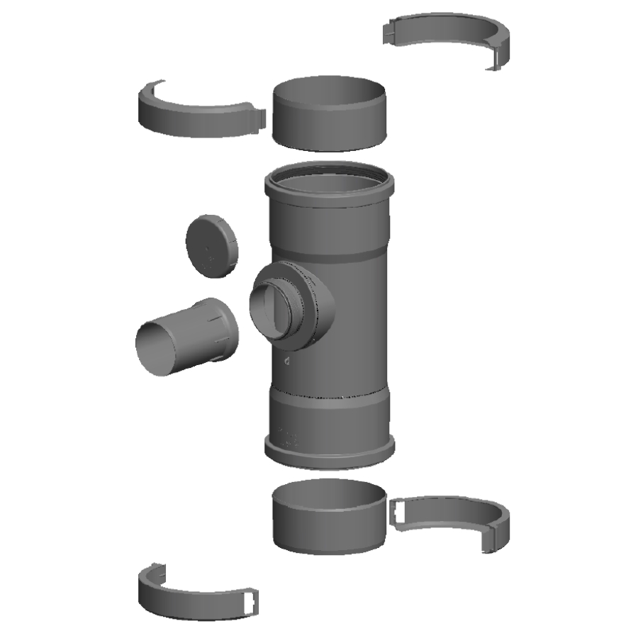 ATEC PP120 Ø 160 AFTAKKING FLEX Ø 80/125 MM