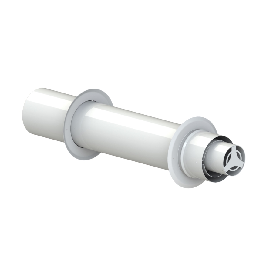 GESL MUURDOORVOER ZWART Ø 100/150 PPS BINNENPIJP