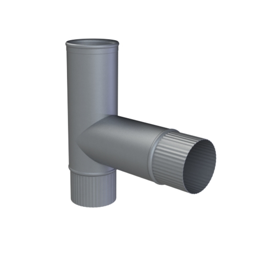 ALU ENKELWANDIG T-STUK 90° Ø 100