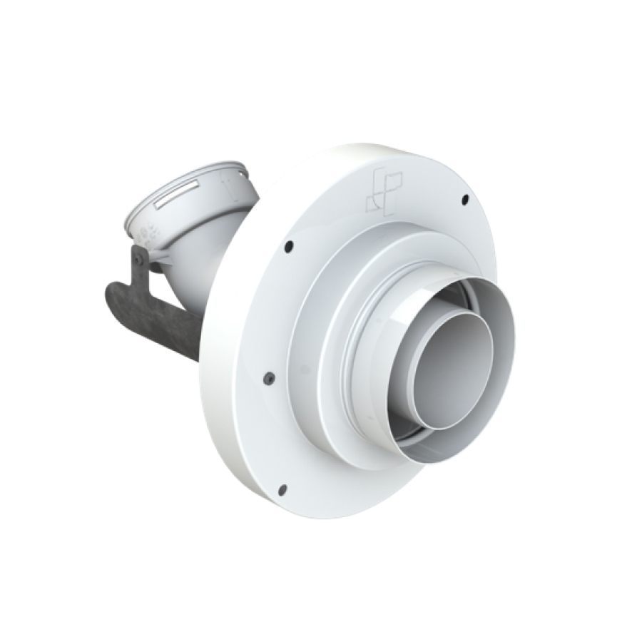 COXD PP120 CDE SUPP 45° RIGIDE/FLEX Ø 80/125-80