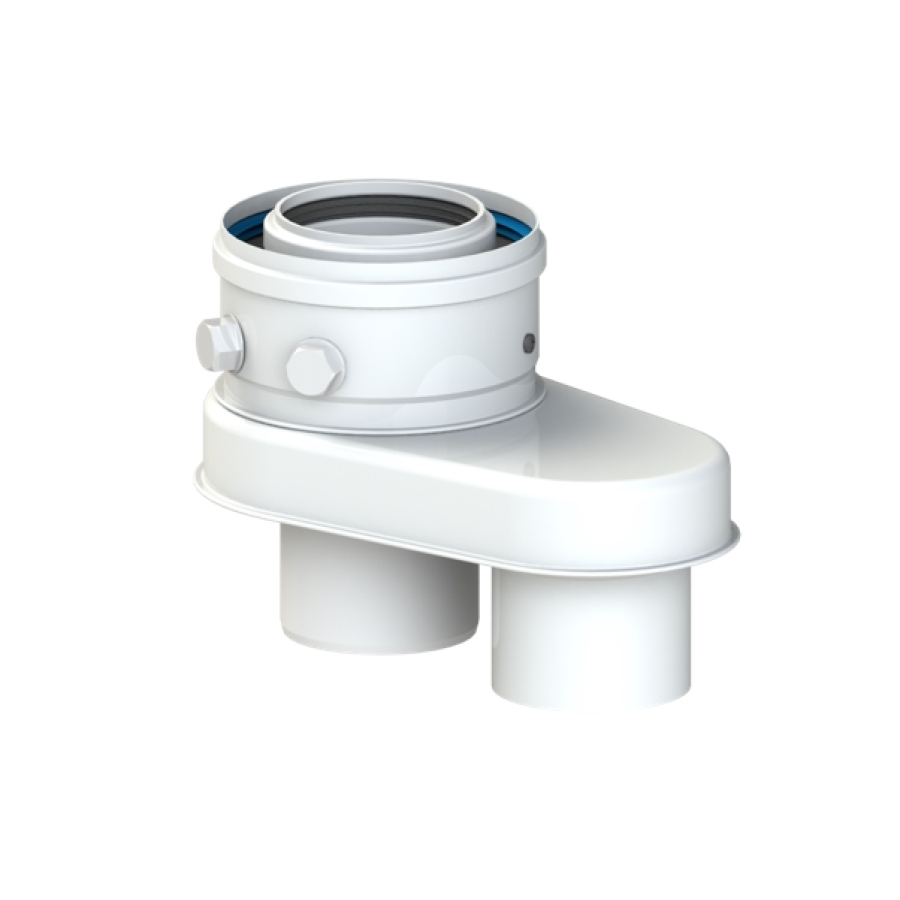 COXDENS PP120/ALU BROEKSTUK MET MEETNIPPELS 80/125