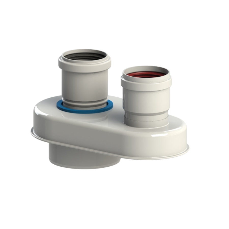 COXDENS PP120/ALU VAN 80/125 ADAPTER NAAR 80/80