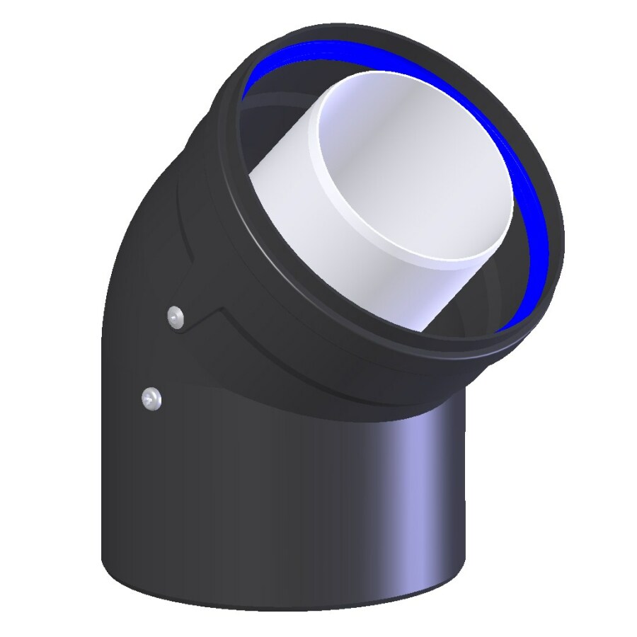 COXDENS EXT PP120/ALU COUDE 45° 80/125