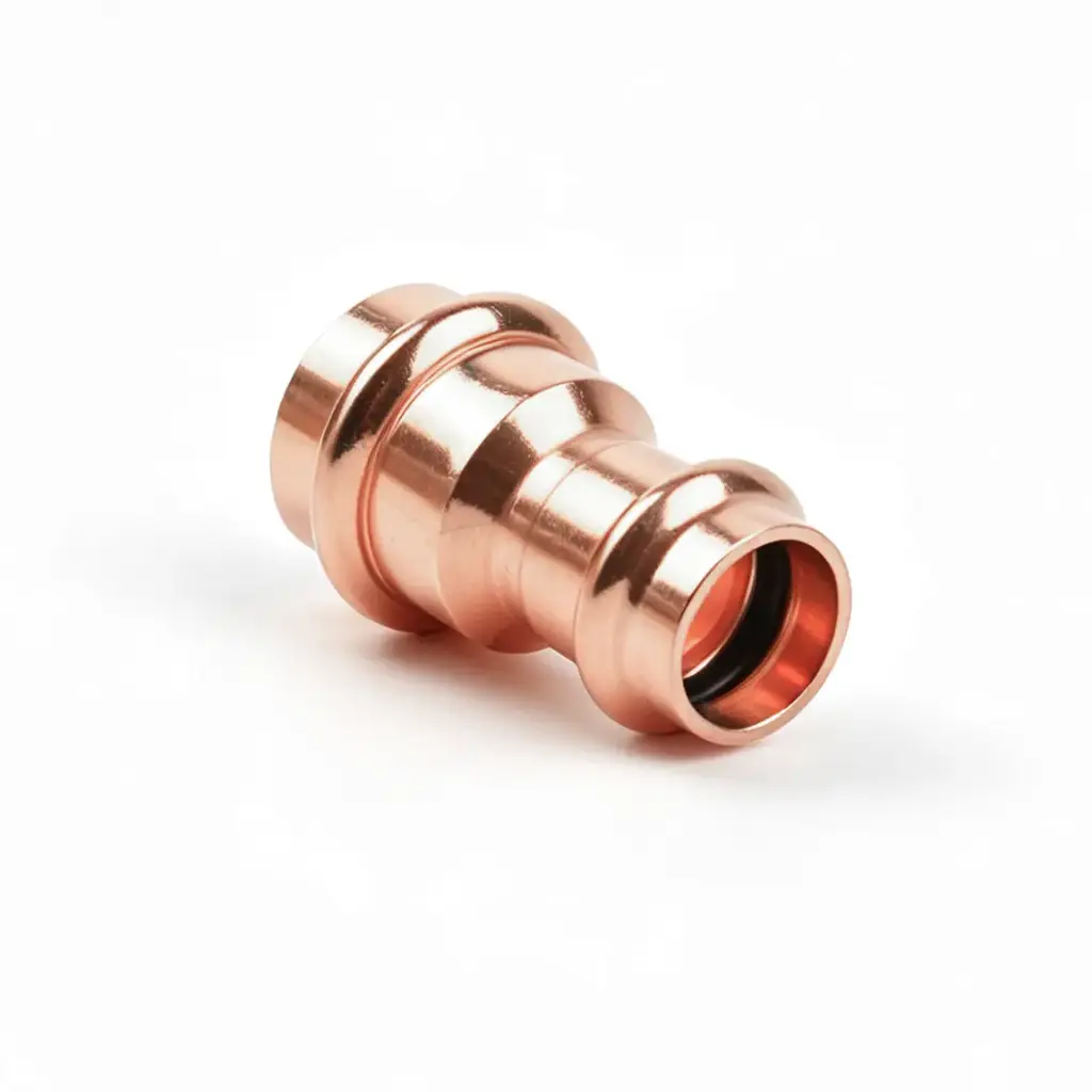 KOPER FITTING KOELGAS Ø 3/8" - 1/2" - VERLOOP (2 stuks)