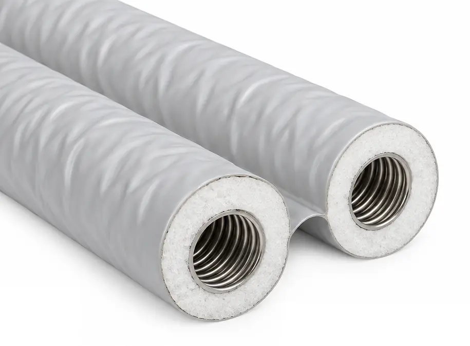 MONOBLOCK GEISOLEERDE 13MM INOX FLEXIBEL PER METER DN25 - DUO