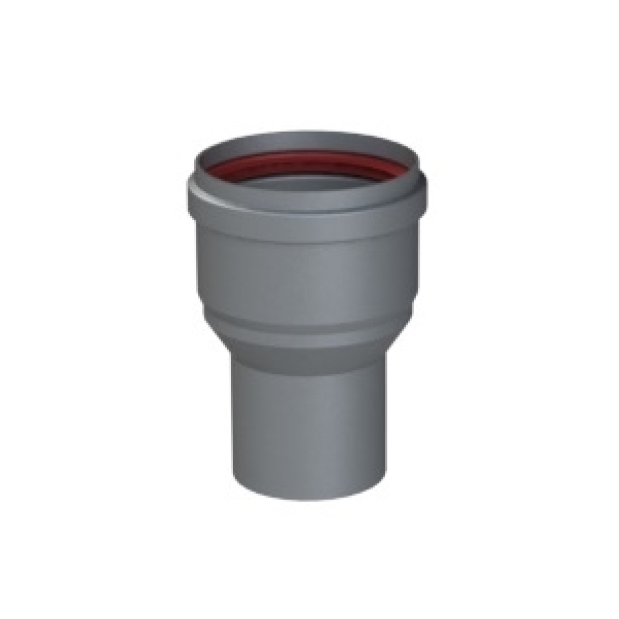 GESL ROOKAFVOER DIKW ALU VERLOOP Ø 80/100
