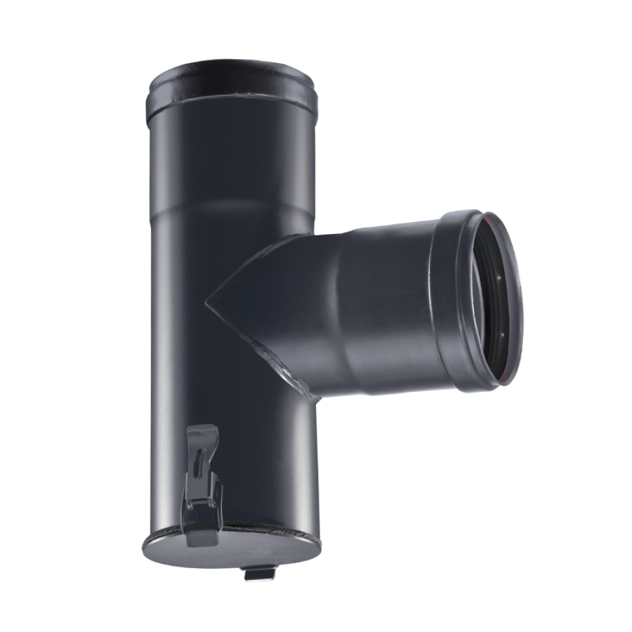 CARB STAAL ZWART 1.2 MM T90° + DOP Ø 80