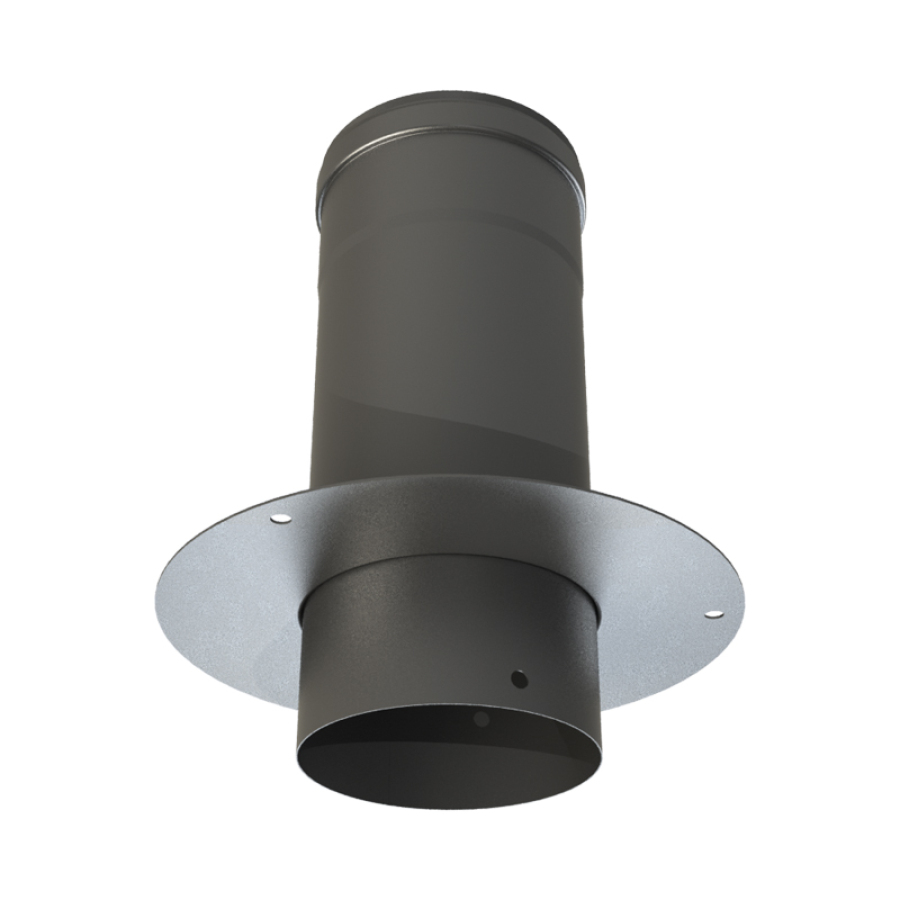 ACIER AU CARB NOIR 1.2 MM RACC MUR ROS Ø 100