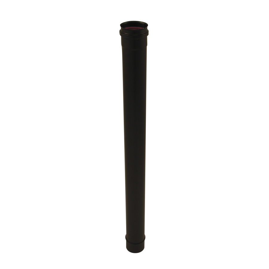 GESL ROOKAFVOER MAT ZWART 1000 MM Ø 80
