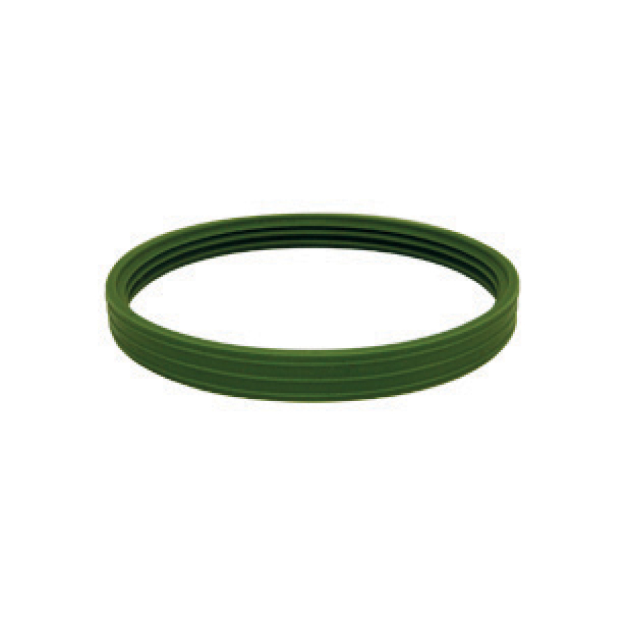 GESL ROOKAFVOER MAT ZWART RUBBER Ø 80