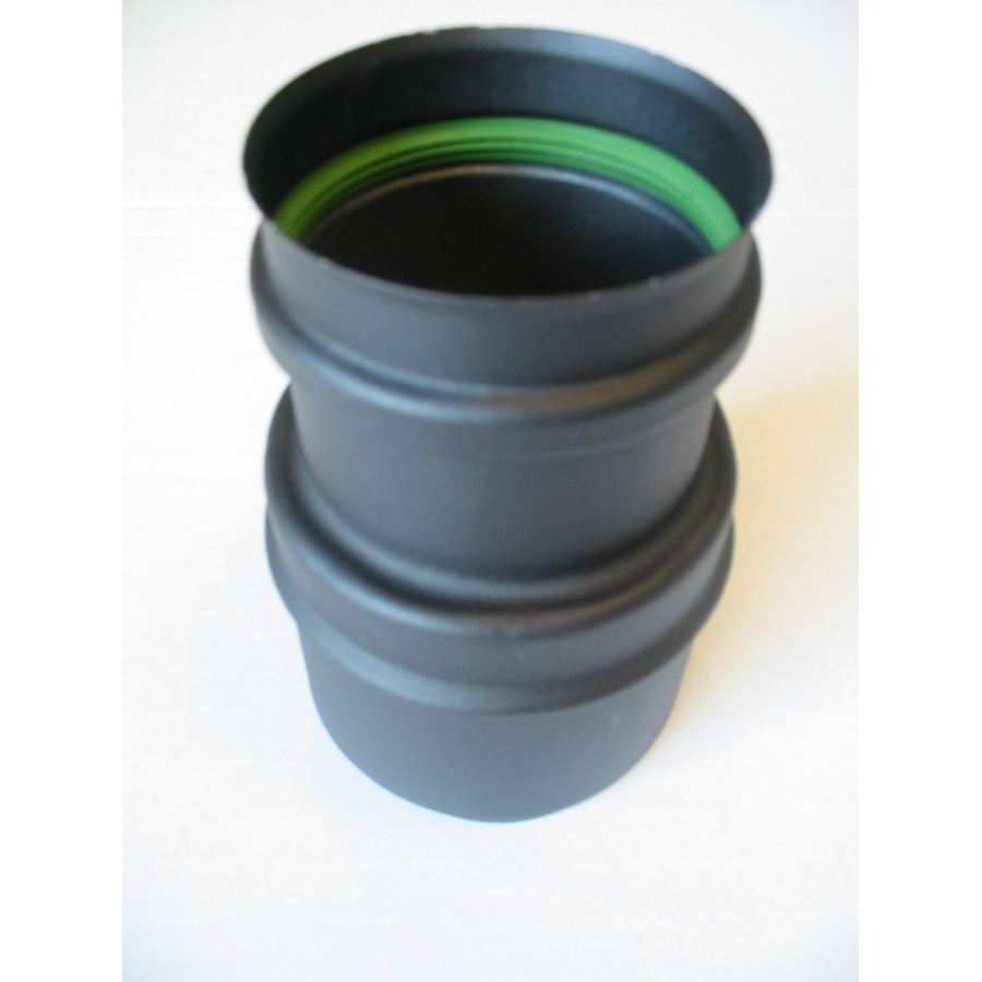 GESL ROOKAFVOER MAT ZWART VERLOOP Ø80F/100M