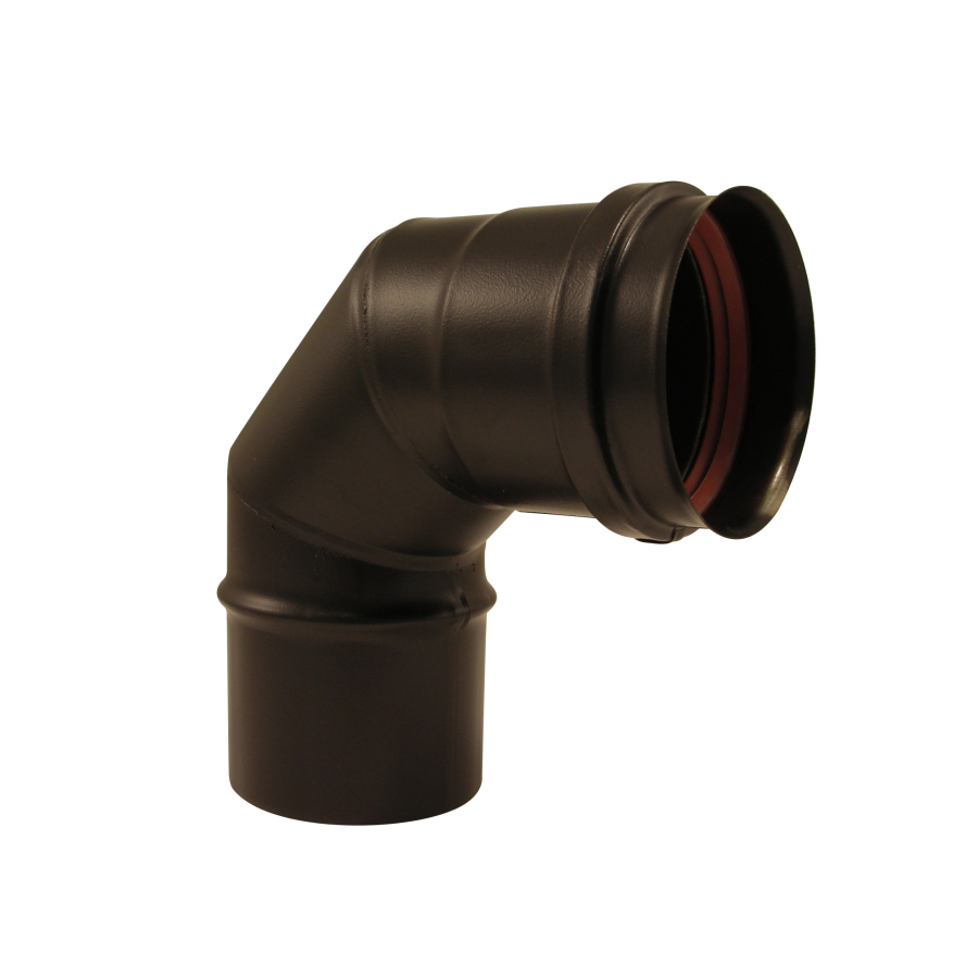 SYST PELLETS NOIR MAT COUDE 90° Ø 100